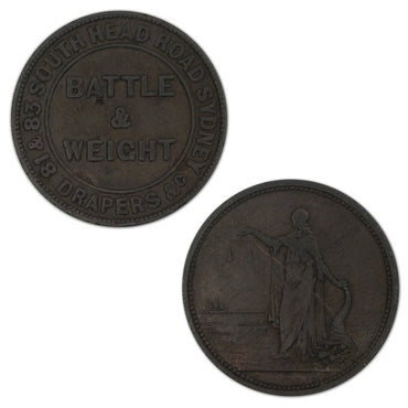 Australia N.D Battle & Weight Penny Token A.31