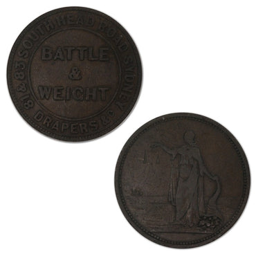 Australia N.D Battle & Weight Penny Token A.31