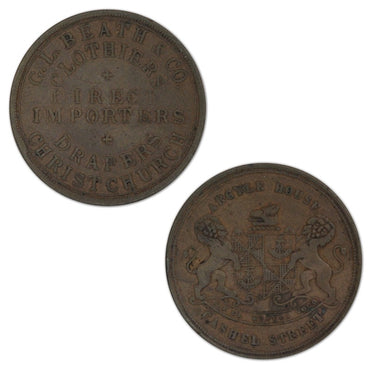 New Zealand N.D G.L. Beath & Co. Penny Token A.38