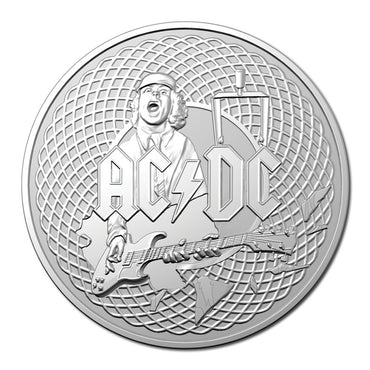 $1 2023 AC/DC Silver Frosted UNC