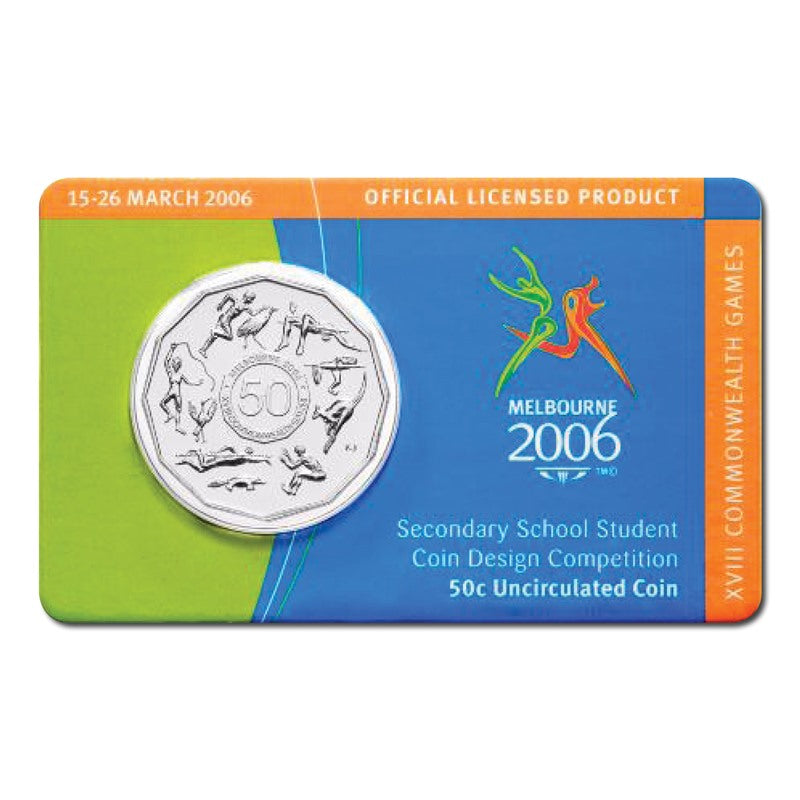 50c 2005 Commonwealth Games - Student Design Carded UNC