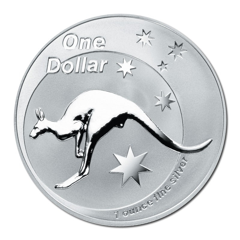 $1 2005 Kangaroo 1oz 99.9% Frosted Silver UNC