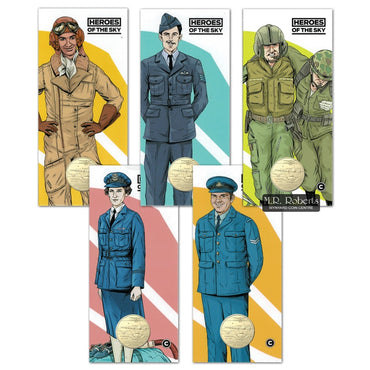 $1 2021 Heroes of the Sky RAAF 'C' Mintmark UNC - Set of 5