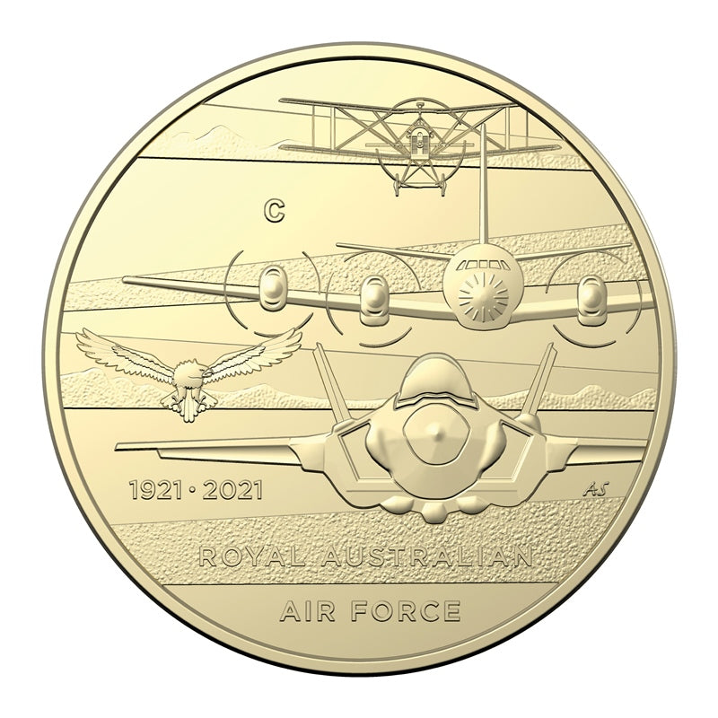 $1 2021 Heroes of the Sky RAAF 'C' Mintmark UNC - Set of 5