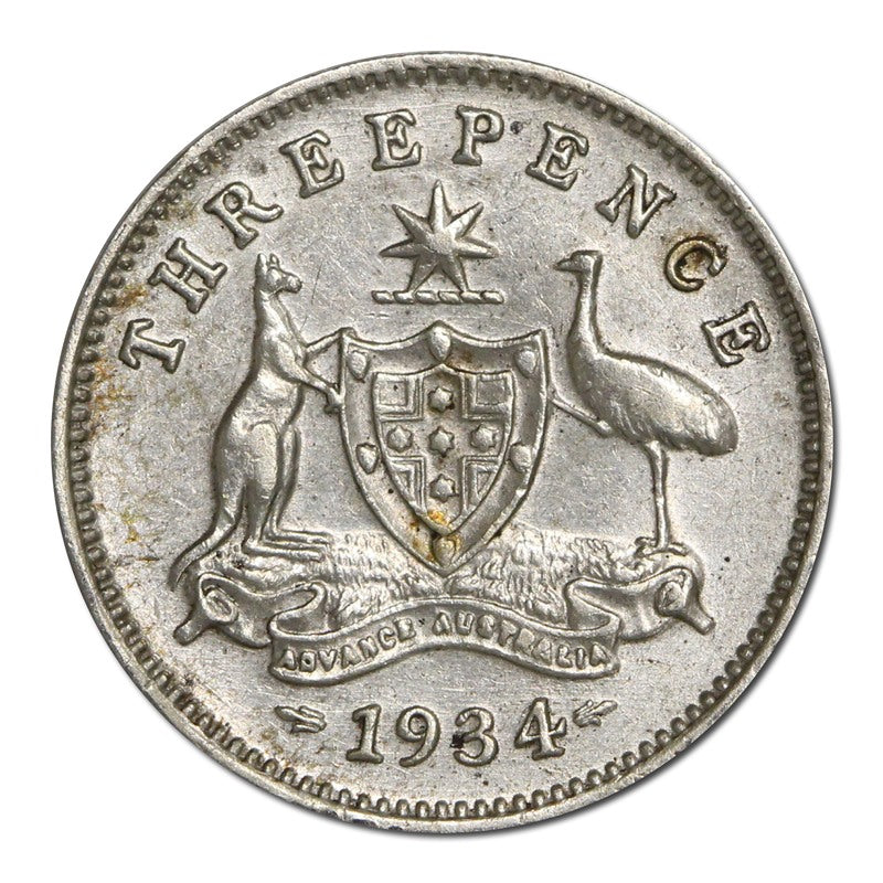 Australia 1934/3 Overdate Threepence VF+