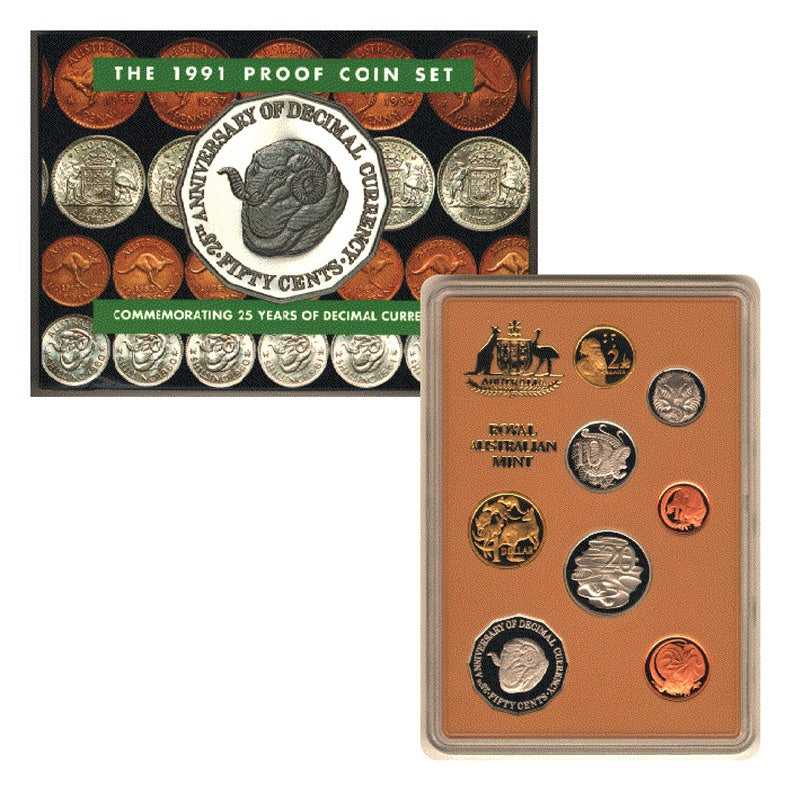 1991 8 Coin Proof Set - 25th Ann. Decimal Currency