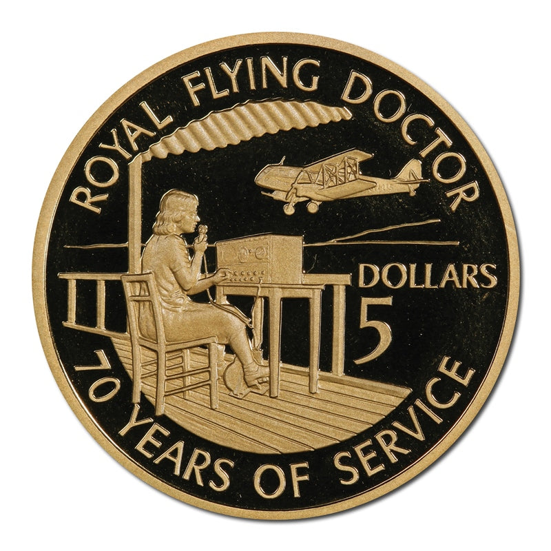 $5 1998 Royal Flying Doctor Al-Bronze Proof