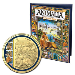 20c 2021 Animalia Gold Plated with Hardcover Book