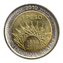 Argentina 2010 1 Peso 5 Coin Lot