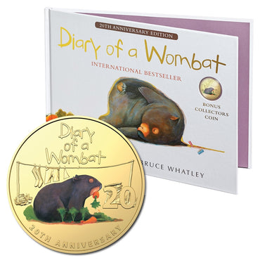 20c 2022 Diary of a Wombat Gold Plated UNC - Deluxe Edition Book