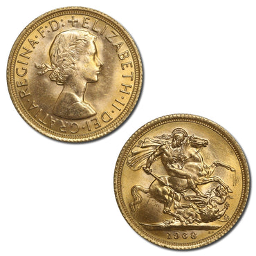 Great Britain 1968 Gold Sovereign Lustrous UNC