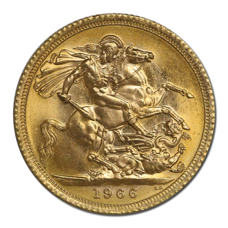 Great Britain 1966 Elizabeth II Gold Sovereign Lustrous UNC