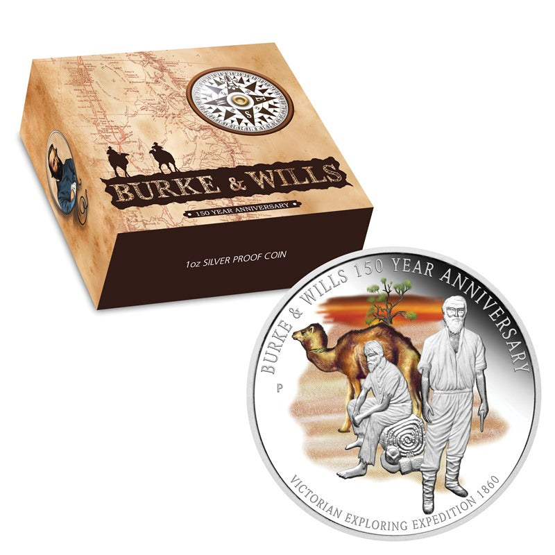 2010 Burke & Wills Coloured 1oz Silver Proof