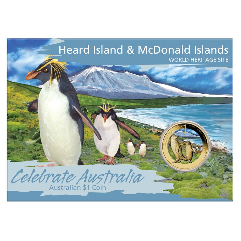 $1 2010 Celebrate Australia - Heard Island & McDonald Island Al/Br Carded UNC