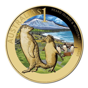 $1 2010 Celebrate Australia - Heard Island & McDonald Island Al/Br Carded UNC