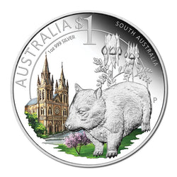 2010 Celebrate Australia - South Australia 1oz Silver Coin Show Special