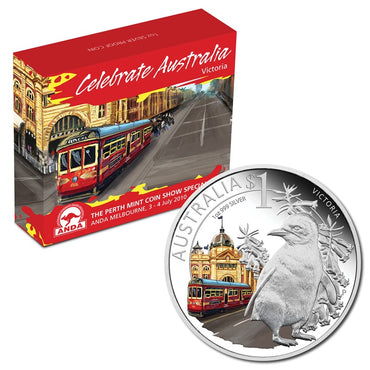 2010 $1 Celebrate Australia ANDA 1oz Silver Proof - Victoria