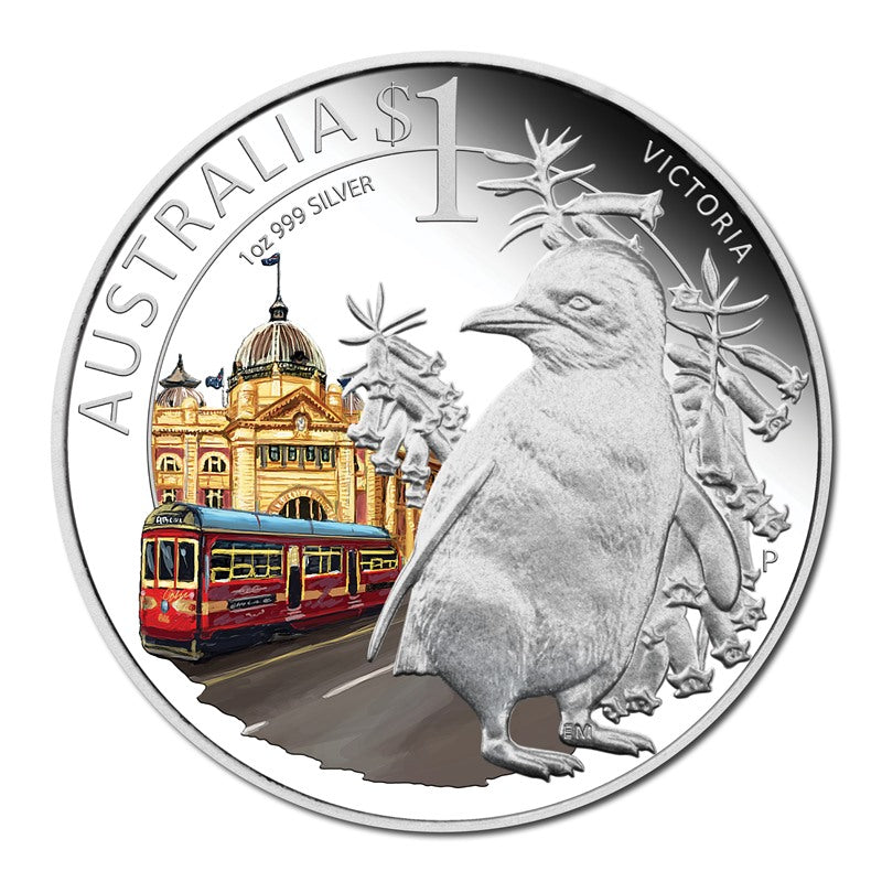 2010 $1 Celebrate Australia ANDA 1oz Silver Proof - Victoria