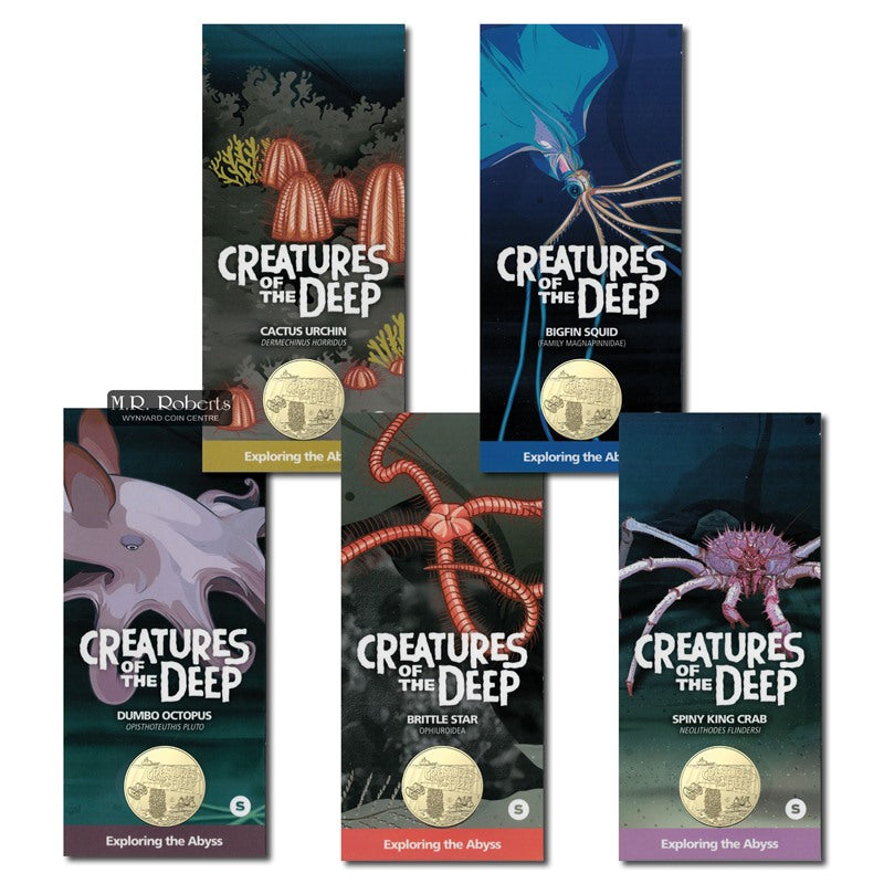 $1 2023 Creatures of the Deep 'S' Counterstamp UNC - Set Of 5
