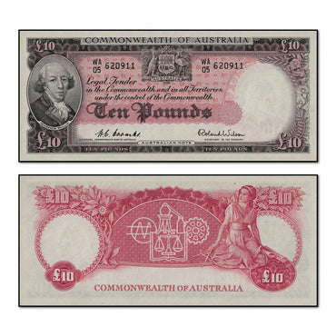 (1954) Ten Pounds Coombs/Wilson R.62 CFU