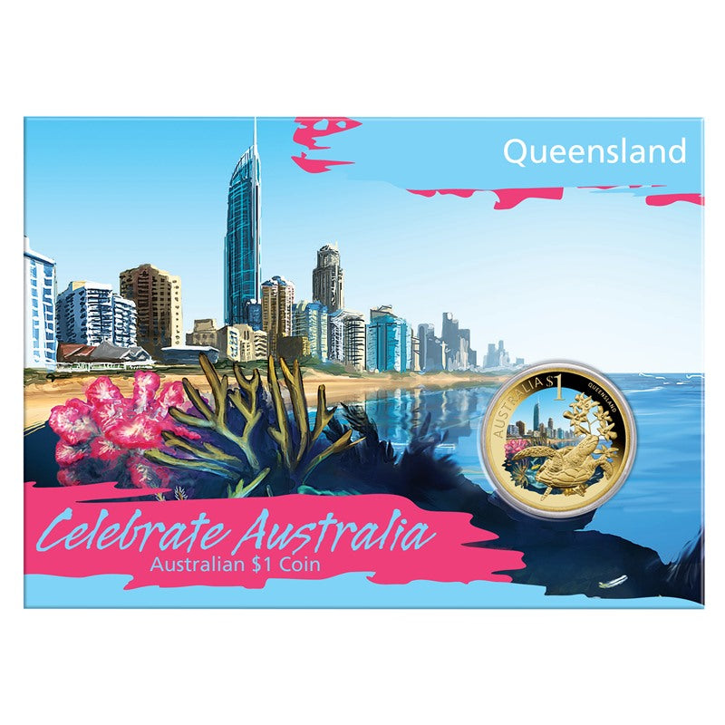 2009 Celebrate Australia - Queensland $1 UNC