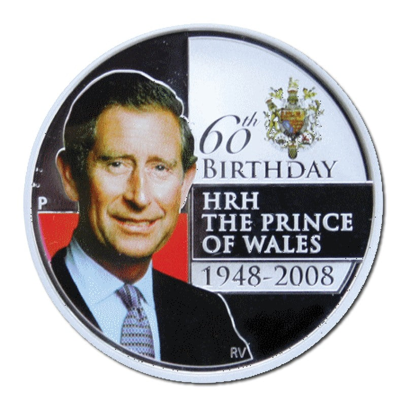 2008 HRH Prince of Wales 60th Birthday 1oz Silver