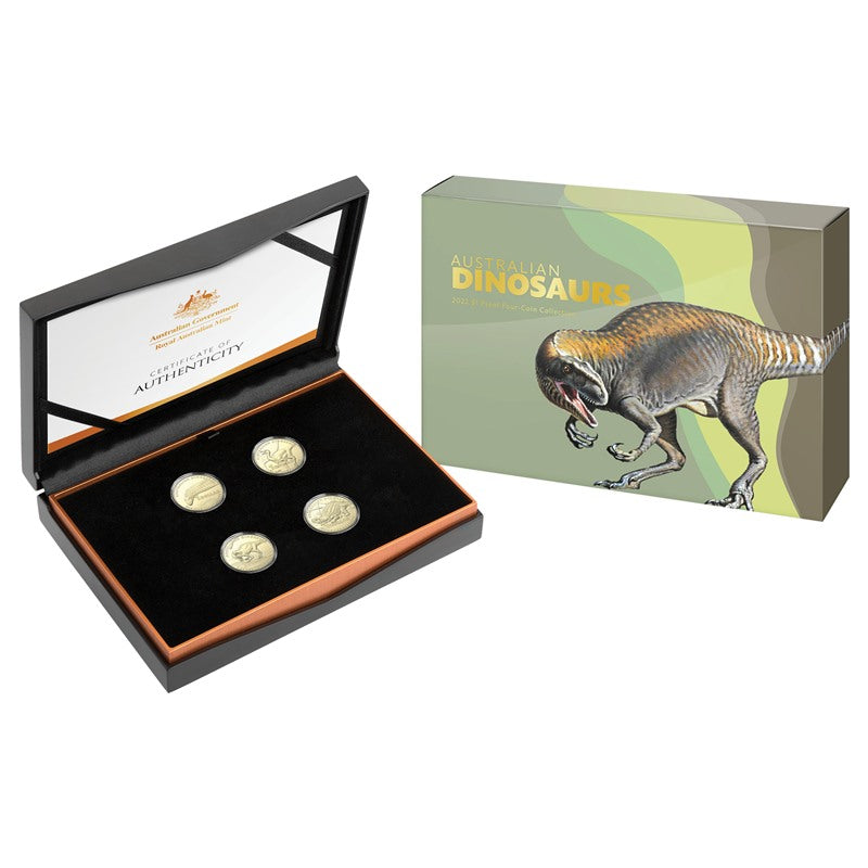 $1 2022 Dinosaurs 4 Coin Al/Bronze Proof Set