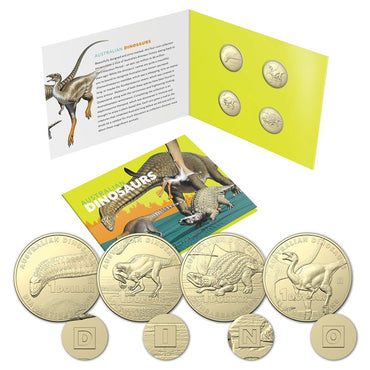 $1 2022 Dinosaurs 4 Coin Privy UNC Set