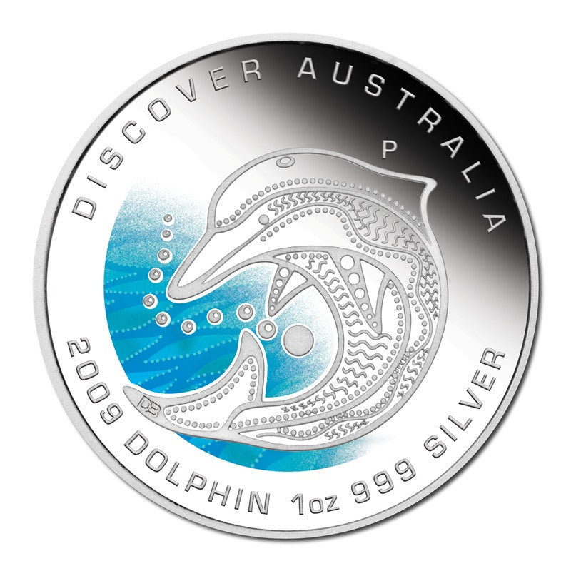 2009 Discover Australia - Dolphin 1oz Silver Proof