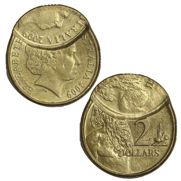 $2 2009 Error double struck obverse & reverse