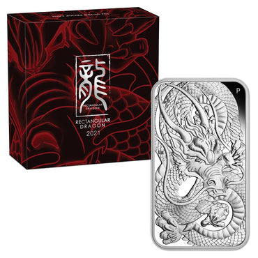 2021 Dragon Rectangular 1oz Silver Proof