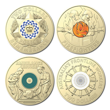 $2 2019-2022 Emergency Services 4 Coin UNC Set