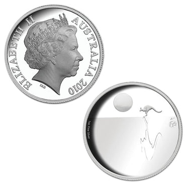 $1 2010 Kangaroo at Sunset F15 Privymark 1oz Silver Proof