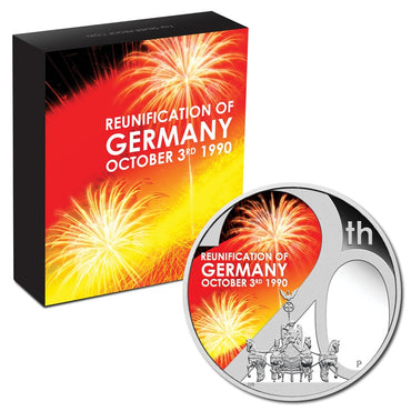 Tuvalu 2010 Reunification of Germany Silver Proof