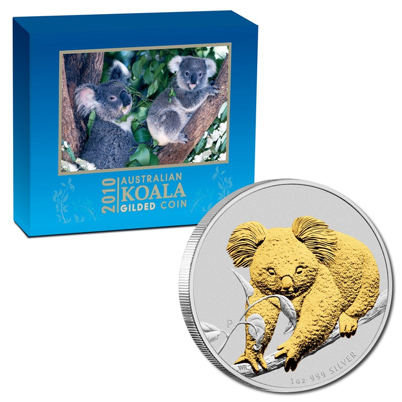 2010 Koala Gilded 1oz Silver