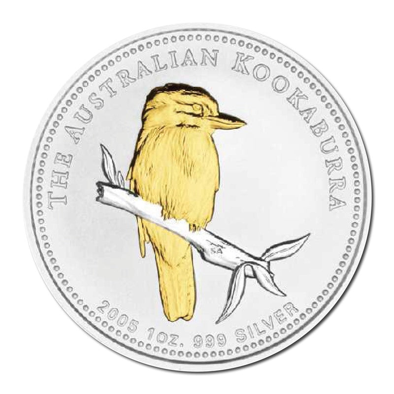 2005 Kookaburra Gilded 1oz Silver