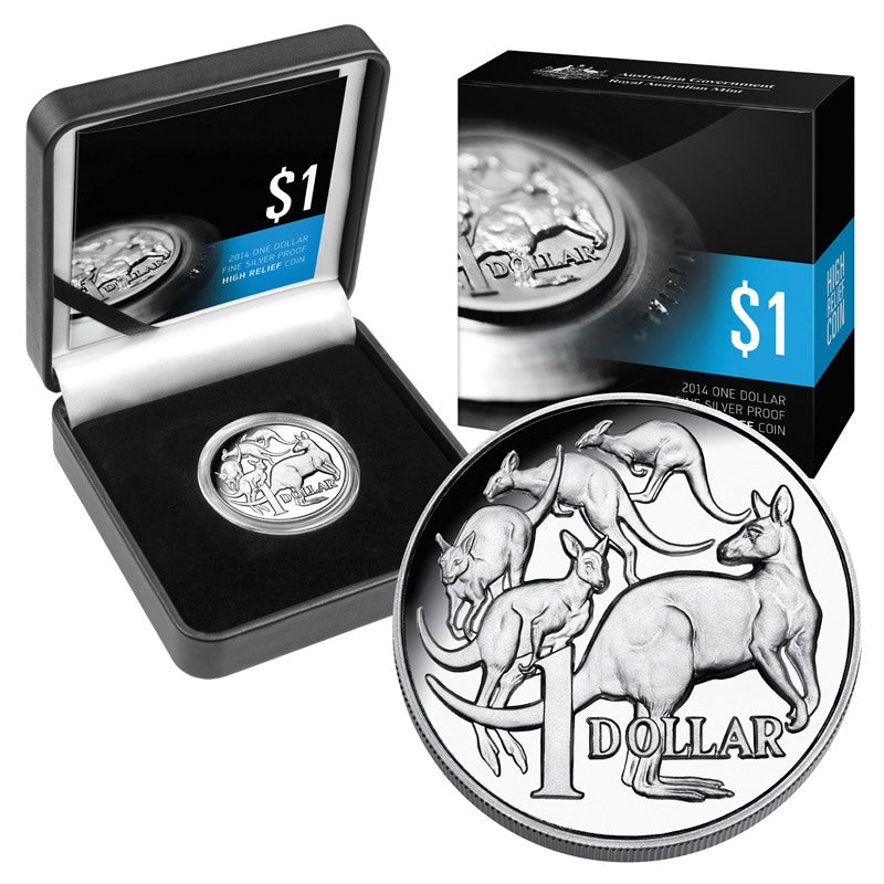 $1 2014 High Relief Fine Silver Proof