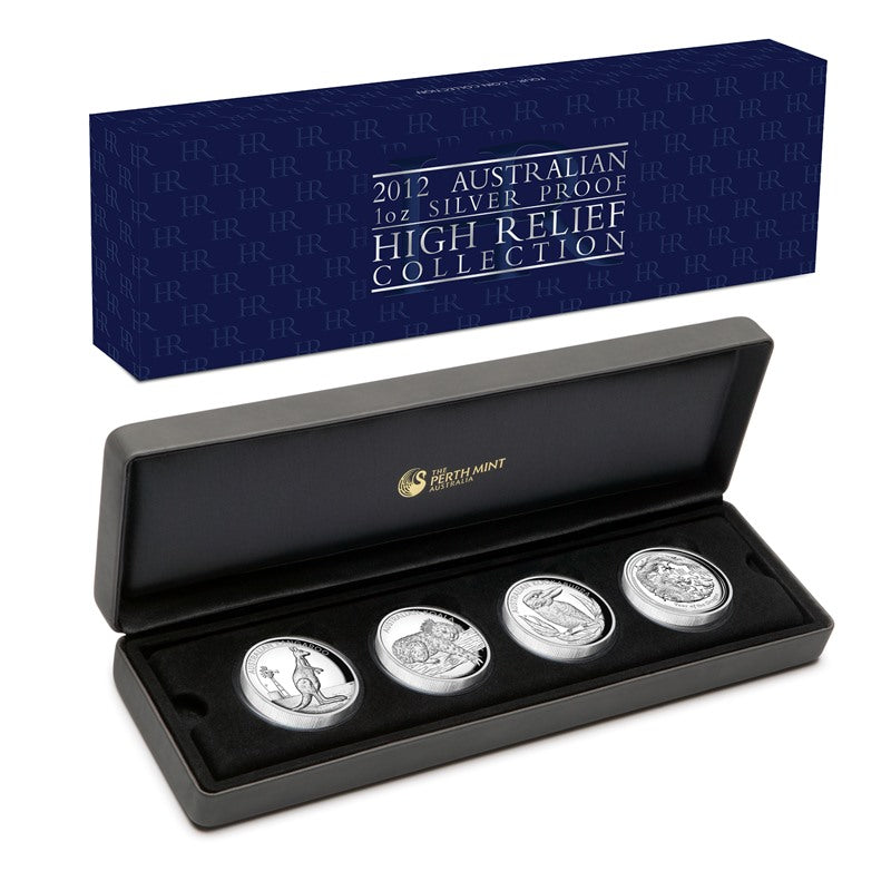 2012 High Relief Silver 4 Coin Proof Set