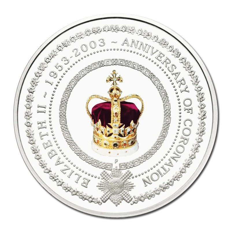 2003 Coronation Golden Jubilee 1oz Silver Proof