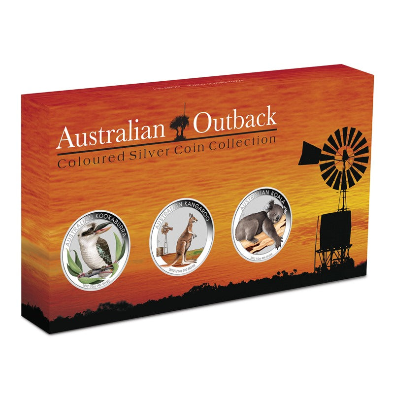 2012 Australian Outback 1/2oz Silver Coloured Coin Collection