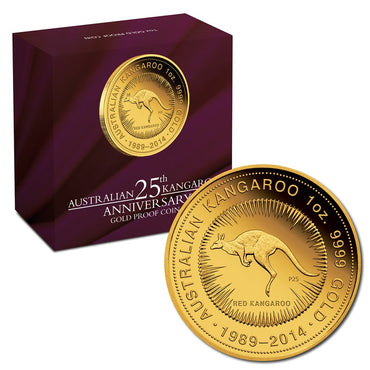 Australia 2014 Kangaroo 25th Anniversary 1oz Gold Proof