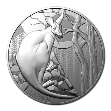 $1 2022 Kangaroo 1oz Silver Frosted UNC