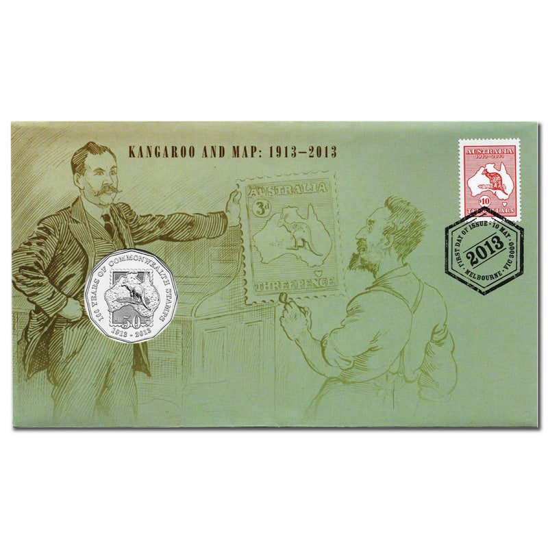 PNC 2013 Kangaroo and Map Stamp 100 Years