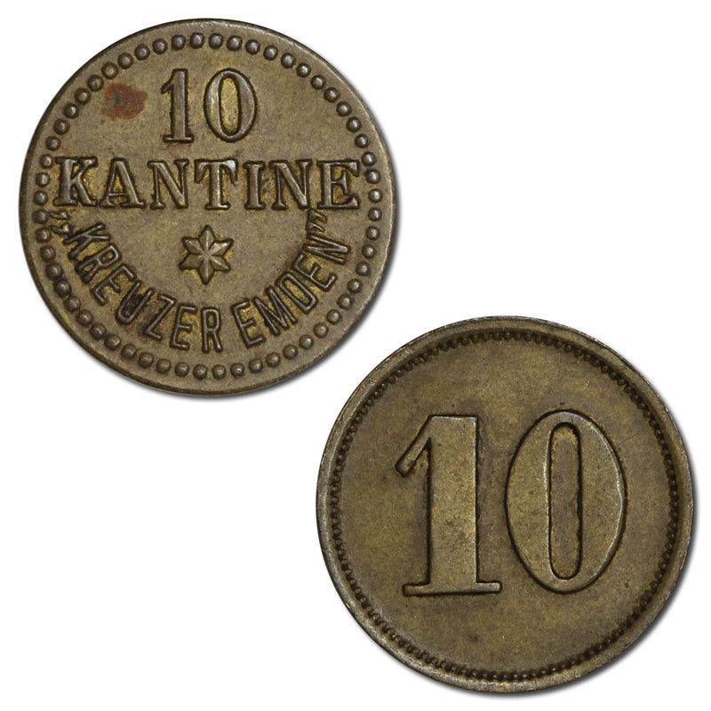 Germany (1920-35) Kruezer Emden 10 Pfennig Kantine Token