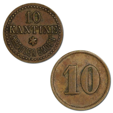 Germany (1920-35) Kruezer Emden 10 Pfennig Kantine Token
