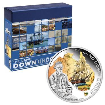 2013 Land Down Under - History/Captain Cook 1oz Silver