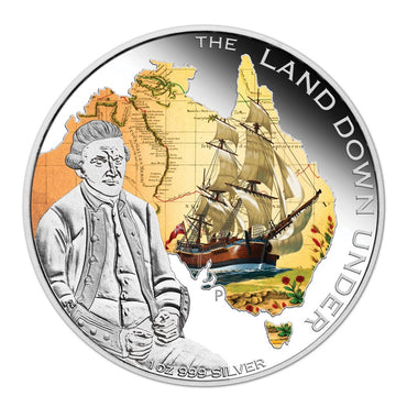 2013 Land Down Under - History/Captain Cook 1oz Silver