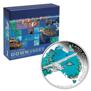 2014 Land Down Under - Great Barrier Reef 1oz Silver