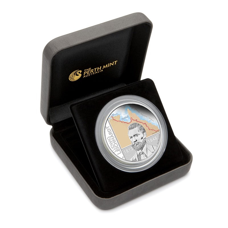2013 Ludwig Leichhardt 2oz Silver Proof Coin