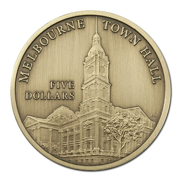 $5 2012 Capital Town Halls Antique UNC - Melbourne ANDA